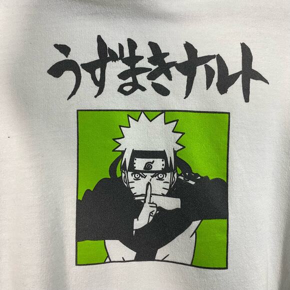 Naruto Shippuden Men's White Graphics Pullover Hoodie Size S - Picture 4 of 9